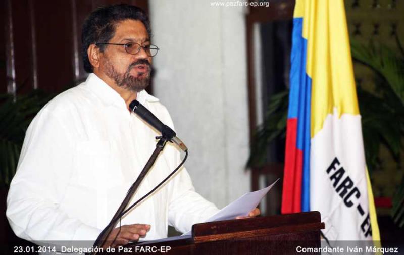 Der Sprecher der FARC-Delegation, Iván Márquez, am Donnerstag in Havanna