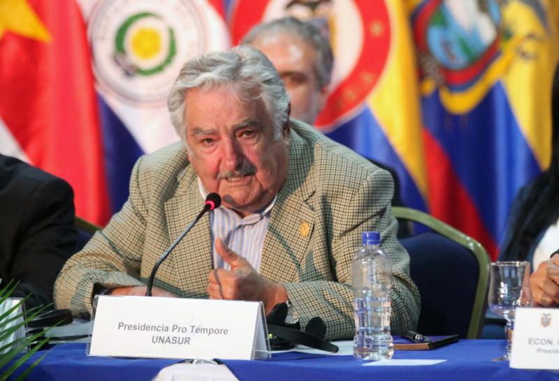 Uruguays Päsident José Mujica beim Unasur-Gipfel in Ecuador am 4. Dezember