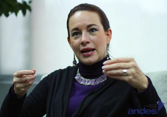 Die Verteidigungsministerin von Ecuador, María Fernanda Espinosa
