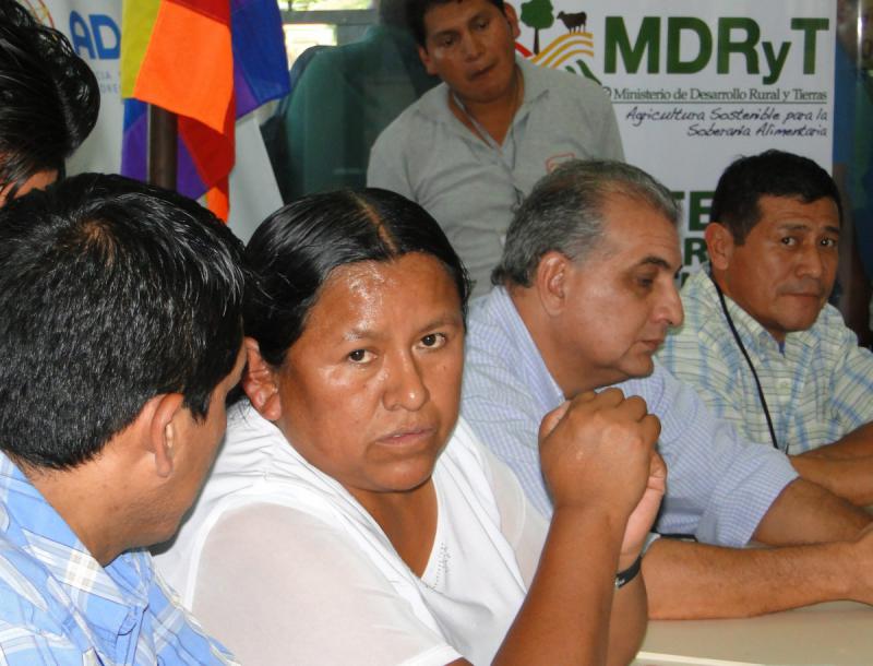 Boliviens Ministerin für ländliche Entwicklung und Land, Nemecia Achacollo