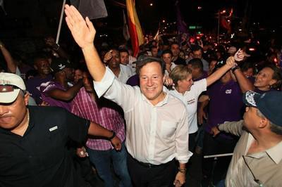 Der Gewinner der Präsidentschaftswahlen in Panama: Oppositionskandidat Juan Carlos Varela