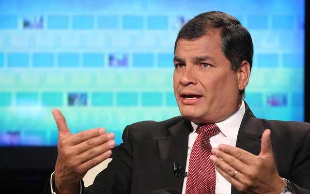 Präsident Correa beim Fernsehinterview am Sonntag: "Beitritt zur Pazifik-Allianz wäre fast selbstmörderisch"