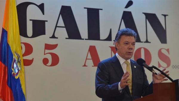 Kolumbiens Präsident Santos beim Forum zu Drogenpolitik in Bogotá