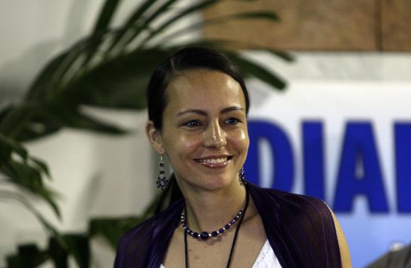 Die Delegierte der FARC-Friedensdelegation, Tanja Nijmeijer