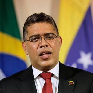 Der venezolanische Außenminister Elías Jaua  bei seinem Kurzbesuch in Brasilien