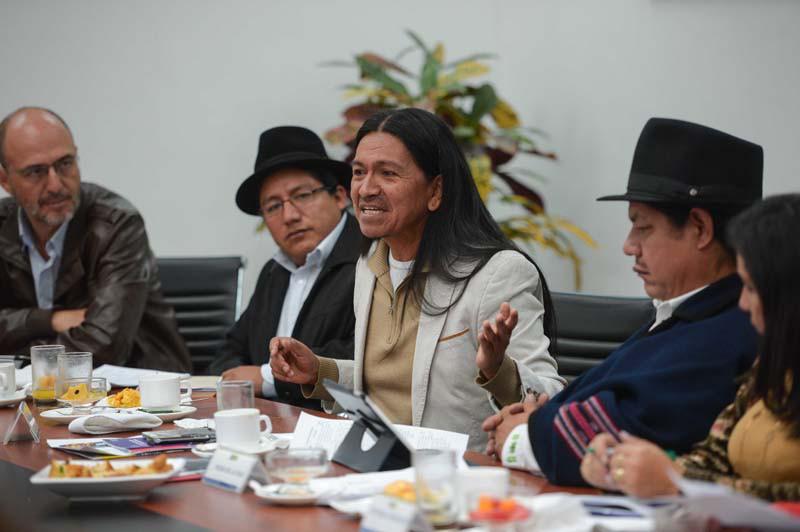 Vertreter der Indigenen Allianz für die Bürgerrevolution vereinbarten das erste landesweite Arbeitstreffen für den 30. und 31. Januar. Links mit Hut: Franklin Columba