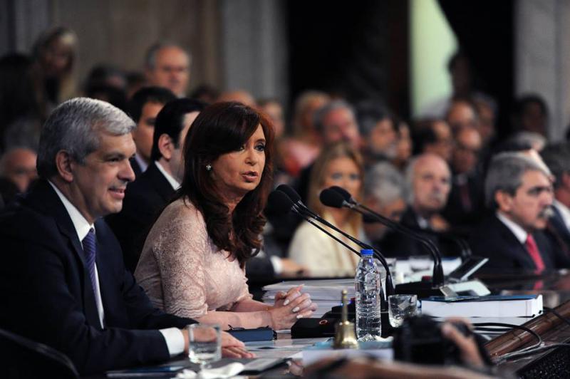 Die Präsidentin Argentiniens, Cristina Fernández de Kirchner, am Sonntag
