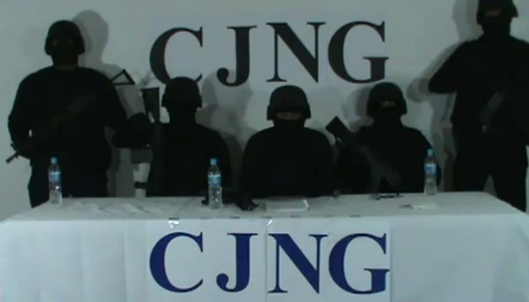 Mitglieder des CJNG-Kartells in einem selbstveröffentlichten Video