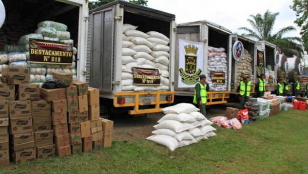 Jährlich werden Zehntausende Tonnen Lebensmittel nach Kolumbien geschmuggelt