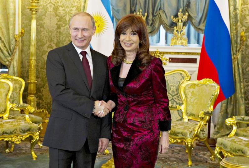 Argentiniens Präsidentin Cristina Fernández und Russlands Präsident Wladimir Putin am vergangenen Freitag in Moskau