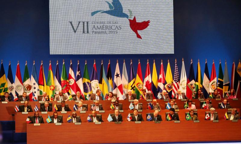 Bei der Eröffnung des 7. Amerikagipfels am 10. April 2015 in Panama