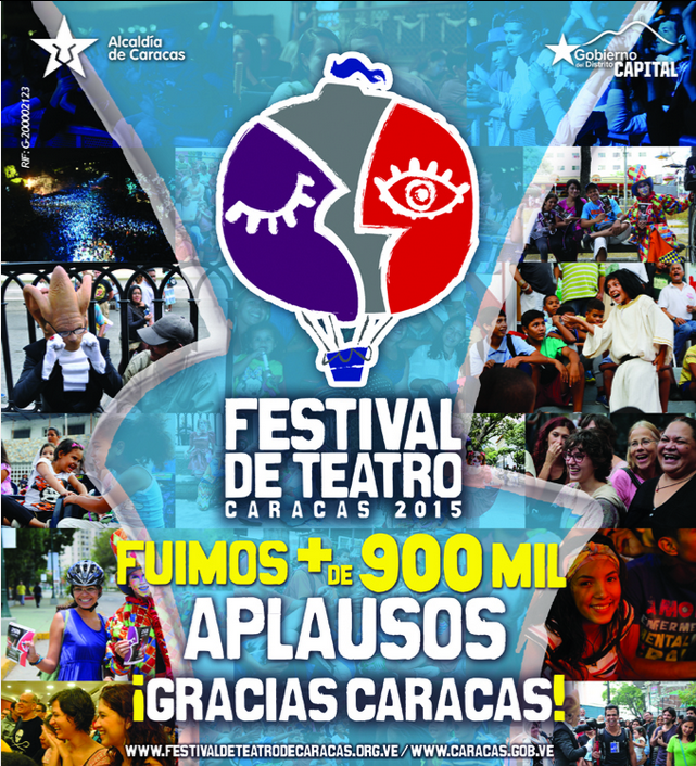 Plakat zum Festival-Ende: "Wir waren mehr als 900.000  – Beifall – Danke, Caracas"