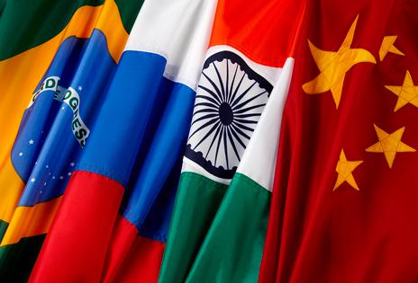 Flaggen der BRICS-Staaten