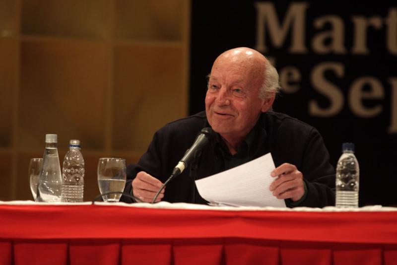 Eduardo Galeano bei der Vorstellung seines Buches "Kinder der Tage" (2012)  am 10. September 2013 in Caracas