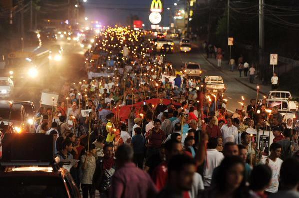 Fackelmarsch gegen Korruption am vergangenen Freitag in Tegucigalpa