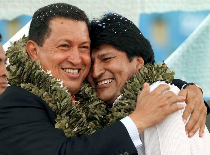 Hugo Chávez und Evo Morales symbolisieren für Welt-Autorin Hildegard Stausbergt "die Mesallianz aus Rassismus, Stiefeln und Nationalismus"