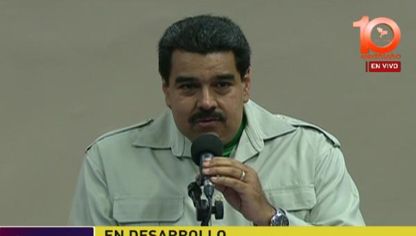 Nicolás Maduro bei seiner Rede in Caracas