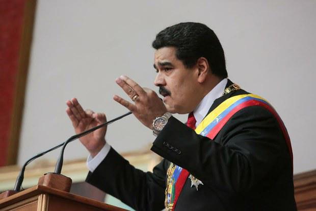 Präsident Nicolás Maduro bei seiner Ansprache am Mittwoch