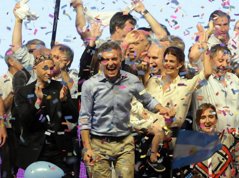 In Feierlaune: Wahlsieger Macri