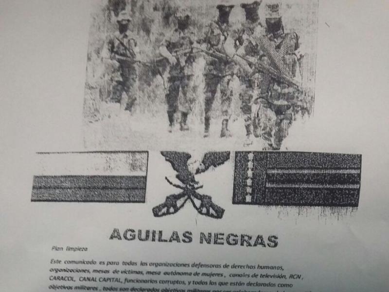 Paramilitärs der "Aguilas Negras" betreiben einen "Plan zur Säuberung"