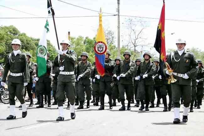 Polizeiprozession in Cúcuta in Kolumbien