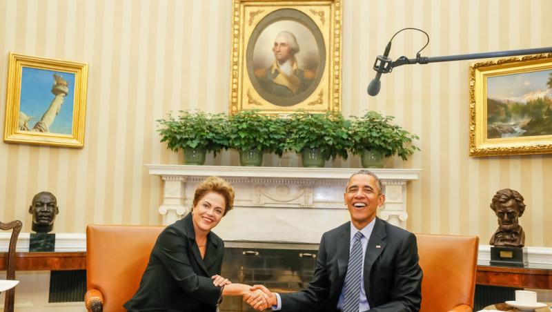 Dilma Rousseff und Barack Obama bei ihrem Arbeitstreffen am 30. Juni im Weißen Haus