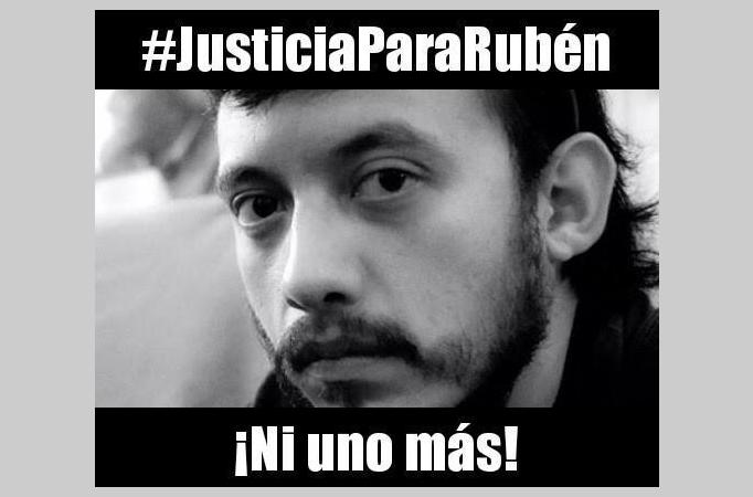 Die Kampagne " Gerechtigkeit für Rubén  - nicht ein einziger mehr" protestiert gegen die Morde an Journalisten in Mexiko