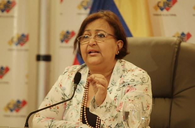CNE-Präsidentin Tibisay Lucena gab die Regelungen für den Wahlkampf bekannt