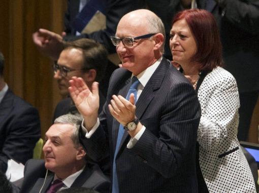 Argentiniens Außenminister Héctor Timerman nach Verkündung der Entscheidung der Generalversammlung