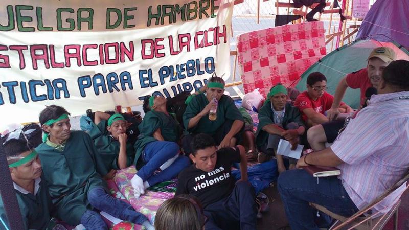 Eine Gruppe von Tolupan-Indigenen hat sich dem Hungerstreik angeschlossen