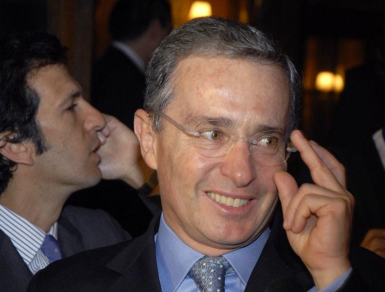 Der ehemalige Präsident Kolumbiens, Álvaro Uribe, hier im Jahr 2008