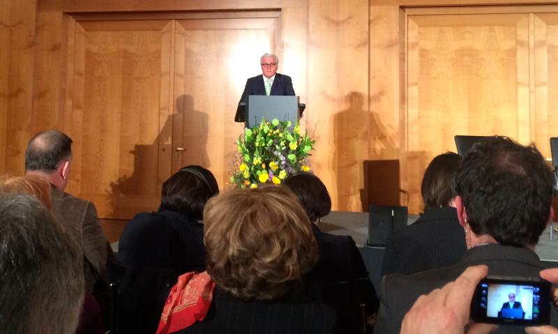 Außenminister Steinmeier (SPD) bei seiner Rede über die Colonia Dignidad in Chile