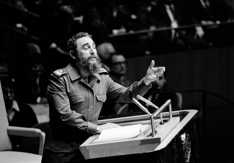 Fidel Castro bei seiner Rede vor der UN-Generalversammlung in New York am 12. Oktober 1979