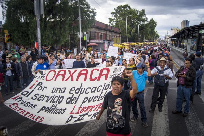 Demonstrationszug am Samstag in Mexiko-Stadt