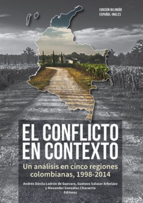 Titelblatt des Buches "Der Konflikt im Kontext: eine Analyse in fünf kolumbianischen Regionen, 1998 – 2014"