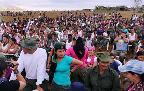 Teilnehmer der 10. Konferenz der Farc in Kolumbien