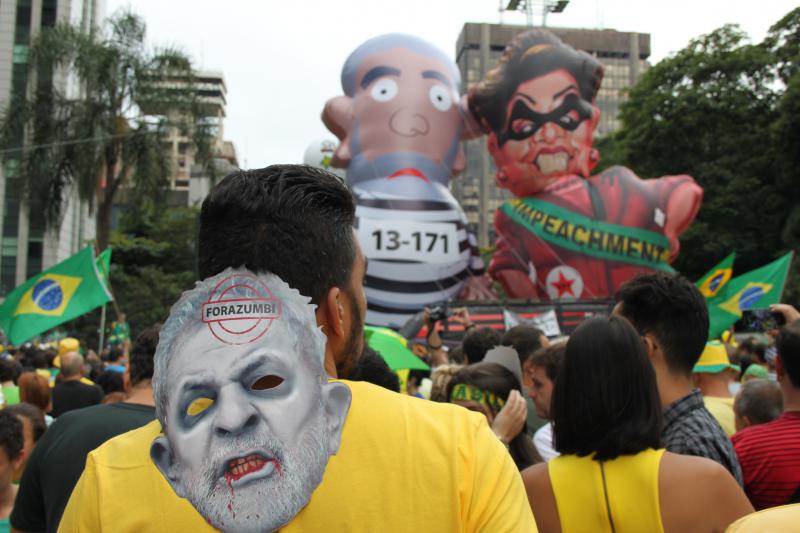 Demonstration auf der Avenida Paulista in São Paulo