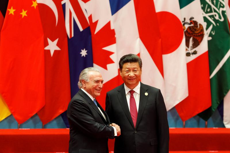Michel Temer mit Chinas Staatschef Xi Jinping