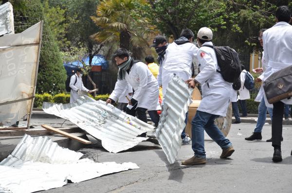 Protest von Medizinern in La Paz,  Bolivien