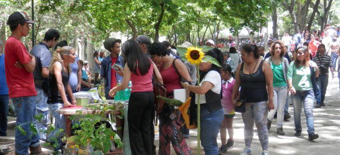 Monatsmarkt in Caracas, Venezuela. Dort werden handwerklich hergestellte Alternativen zu den im Supermarkt fehlenden Produkten angeboten