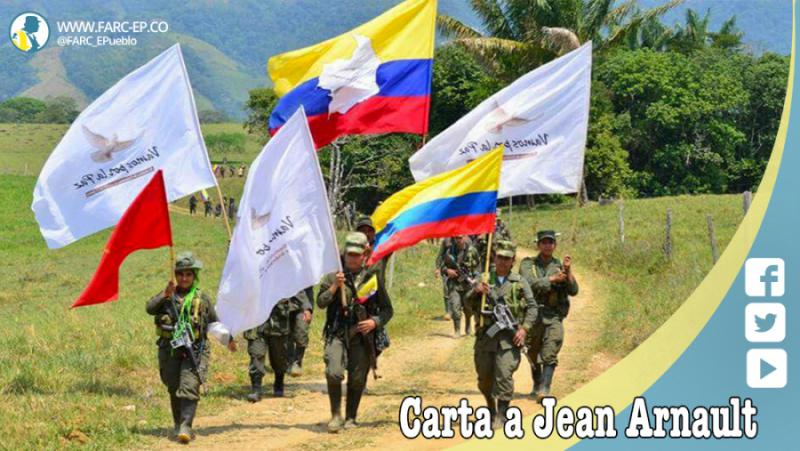 In einem offenen Brief wenden sich die Farc an Jean Arnault, den Repräsentanten des UN-Generalsekretärs und Sondergesandten für den Friedensprozess in Kolumbien