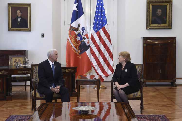 Lateinamerika-Reise Pence Bachelet