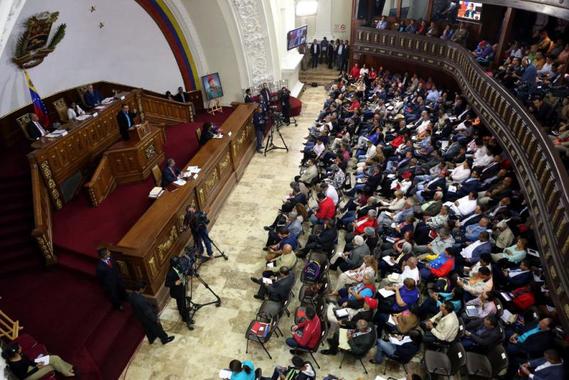 Die verfassunggebende Versammlung in Venezuela bei der Debatte am Donnerstag