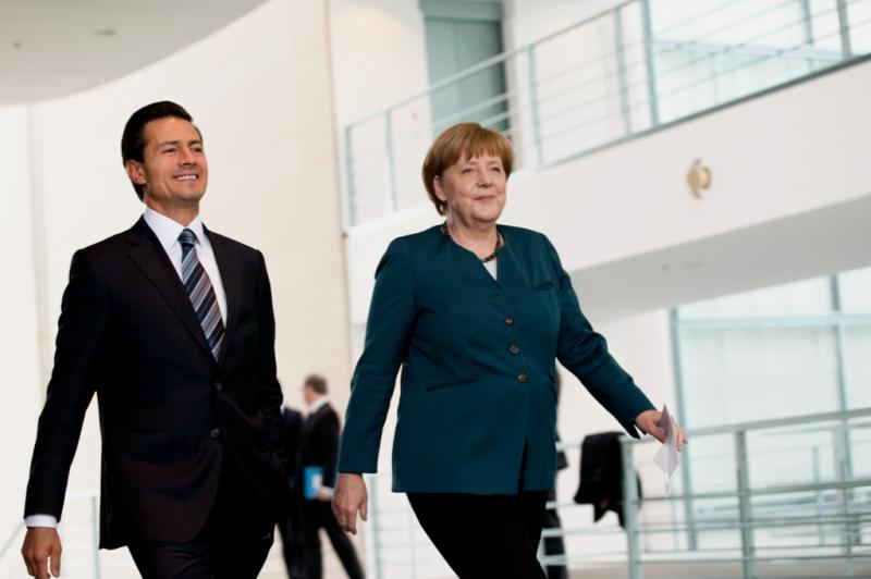 "Deutschland war immer ein strategischer Partner für Mexiko". - Mexikos Präsident Enrique Peña Nieto mit Bundeskanzlerin Angela Merkel bei seinem Staatsbesuch in Deutschland im Mai 2016