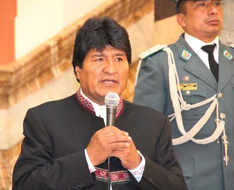 Der Präsident von Bolivien, Evo Morales, bei seiner Stellungnahme am 29. November zum Urteil des Verfassungsgerichts