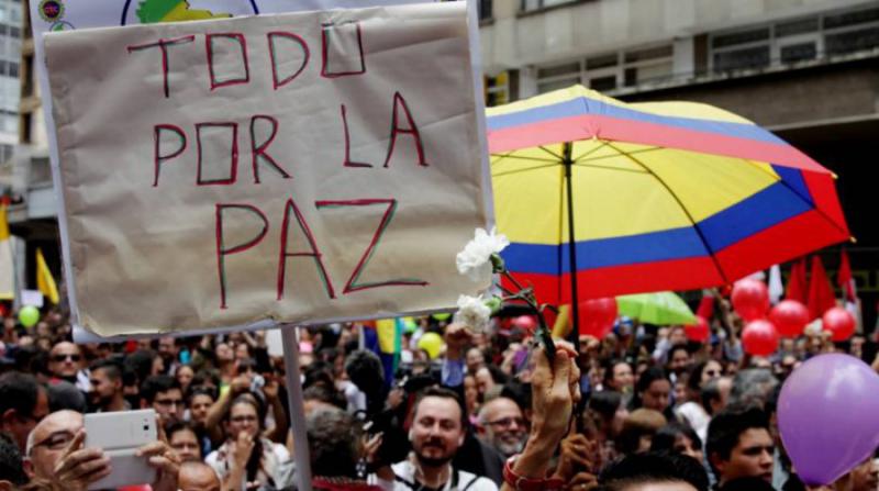 "Alles für den Frieden" – Kundgebung in Kolumbien
