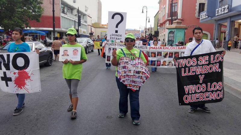 Die "Internationale Karawane" von Angehörigen Verschwundener zog durch den Bundesstaat Coahuila
