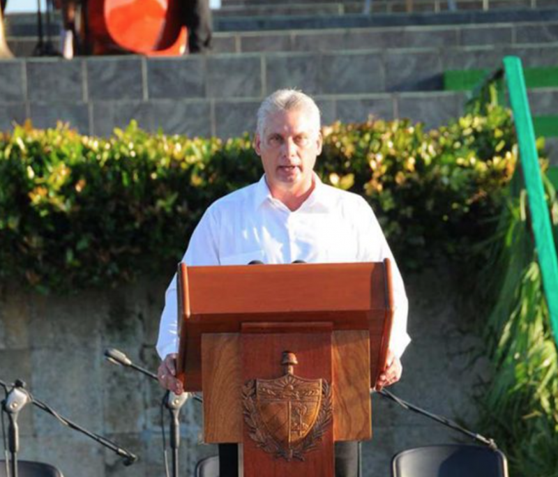 Kubas Erster Vizepräsident Miguel Díaz-Canel bei der Gedenkveranstaltung in Santa Clara
