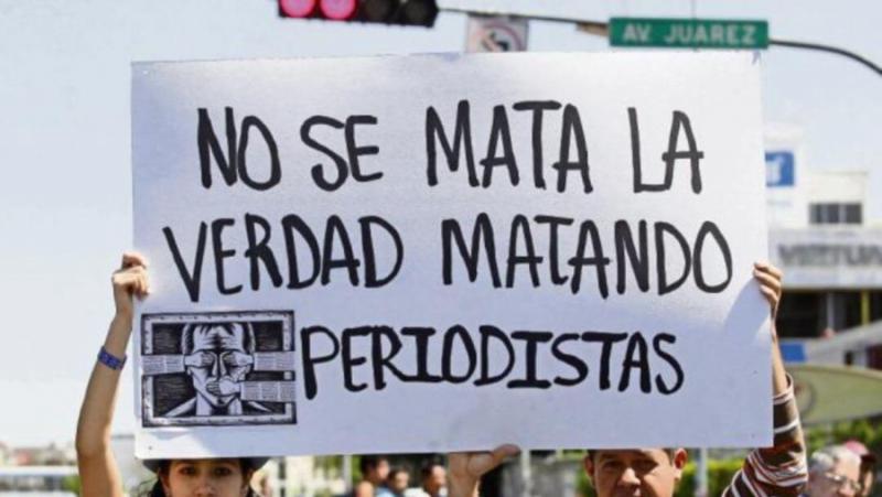 Protest gegen Morde an Journalisten in Mexiko - einem der gefährlichsten Länder für Medienschaffende weltweit