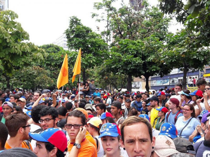 Ausgangspunkt war die Kundgebung des MUD in Chacaito